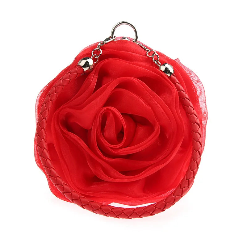 Portable Double-Sided Flower Bag Women's Small Bag Dress Bag