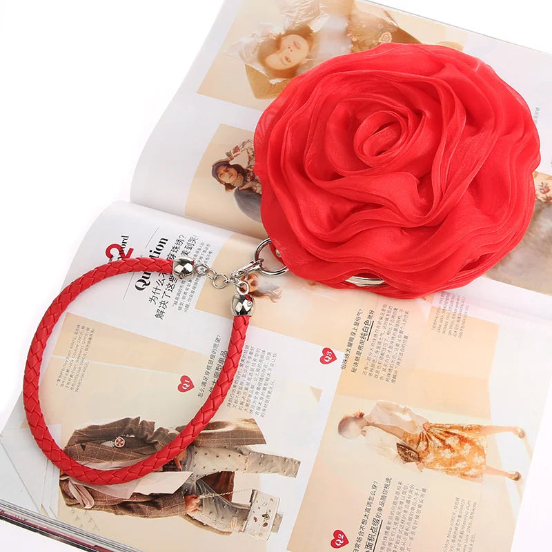 Portable Double-Sided Flower Bag Women's Small Bag Dress Bag