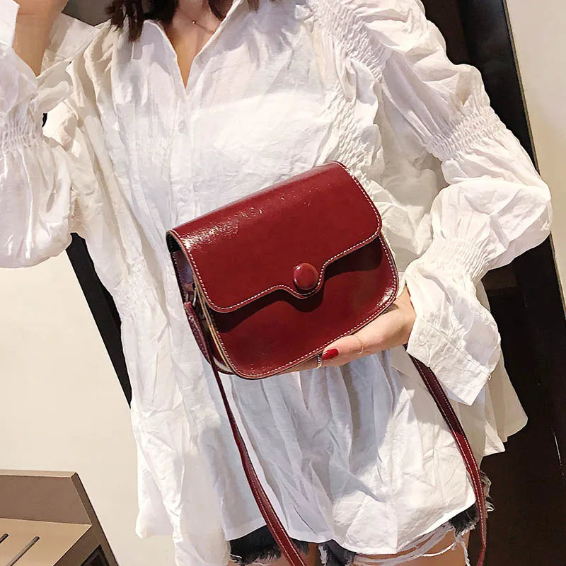 Small Vintage PU Leather Crossbody Handbag FTB074