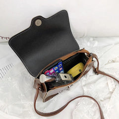 Small Vintage PU Leather Crossbody Handbag FTB074
