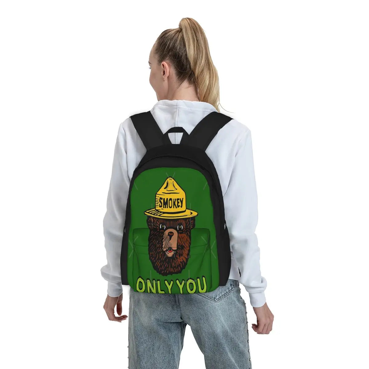 Smokey Bear You 2 Backpacks Men Women Kids Anime Backpack