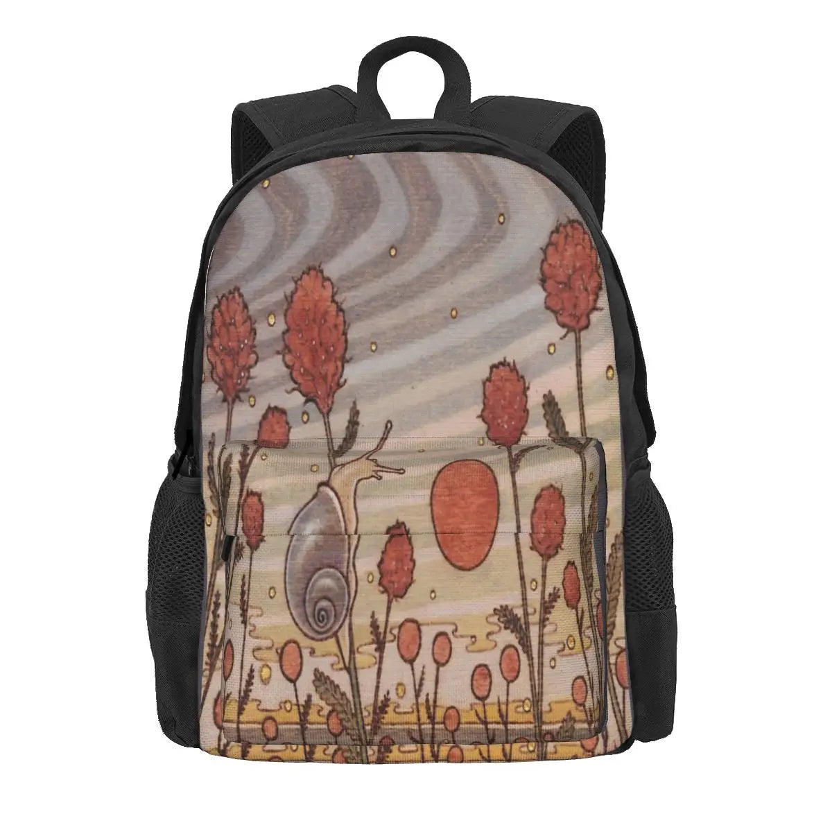 Snail In The Flowers Backpacks Men's and Women's Backpack