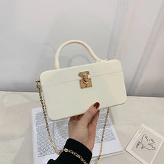 Snake Handle Evening Bags Chains Crossbody Purses Box Clutch Bag Women Party Dre