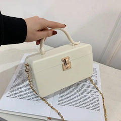 Snake Handle Evening Bags Chains Crossbody Purses Box Clutch Bag Women Party Dre