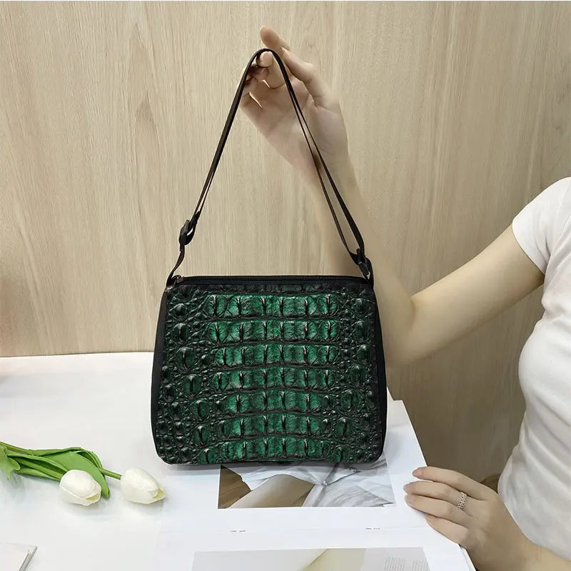 Snake Print Shoulder Bag Snake-Shaped Handbag Messenger Bags Woman