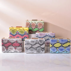 Snake Print Crossbody Handbag Shoulder Bag Unique Elegantes Clutch