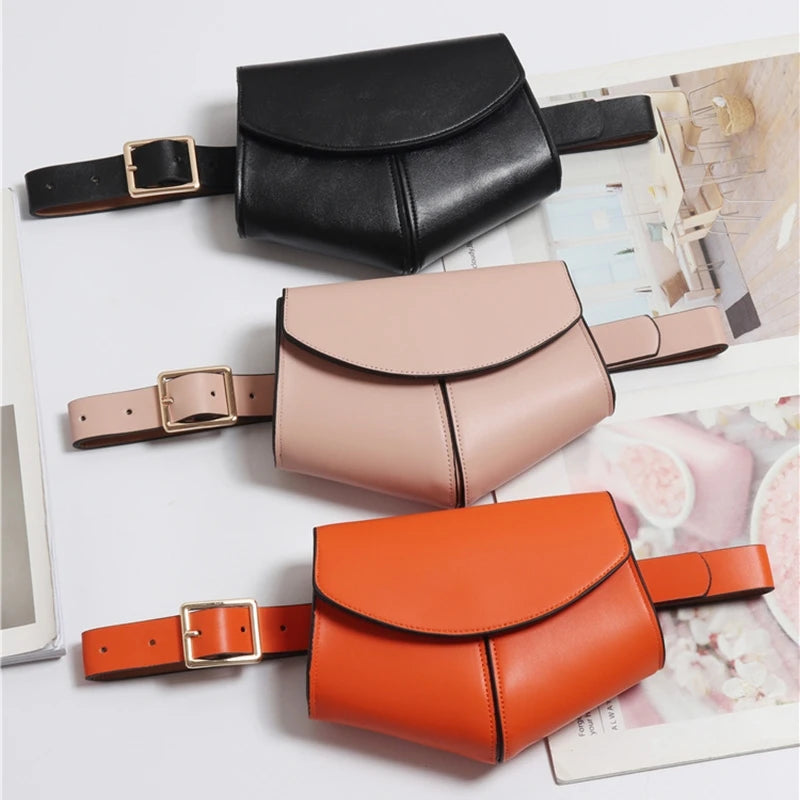 Snake Pattern Fanny Pack Women's Waist Bag Streetwear Chest Bag Mini Heart Type