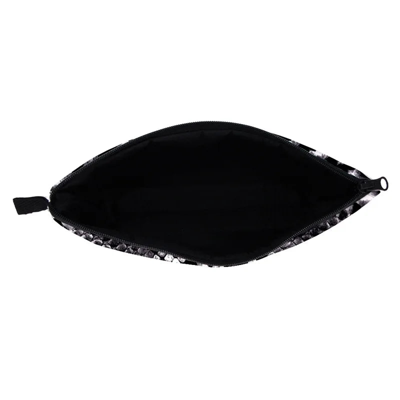 Snakeskin 3D Printing Makeup Bag Cosmetic Organizer Bag Women Storage Bag