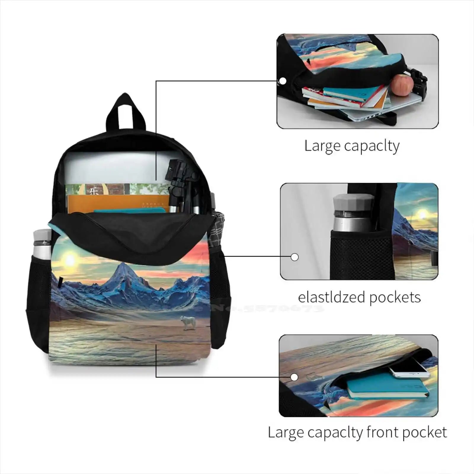 Snowblind Backpack for Men Women Teens Girls