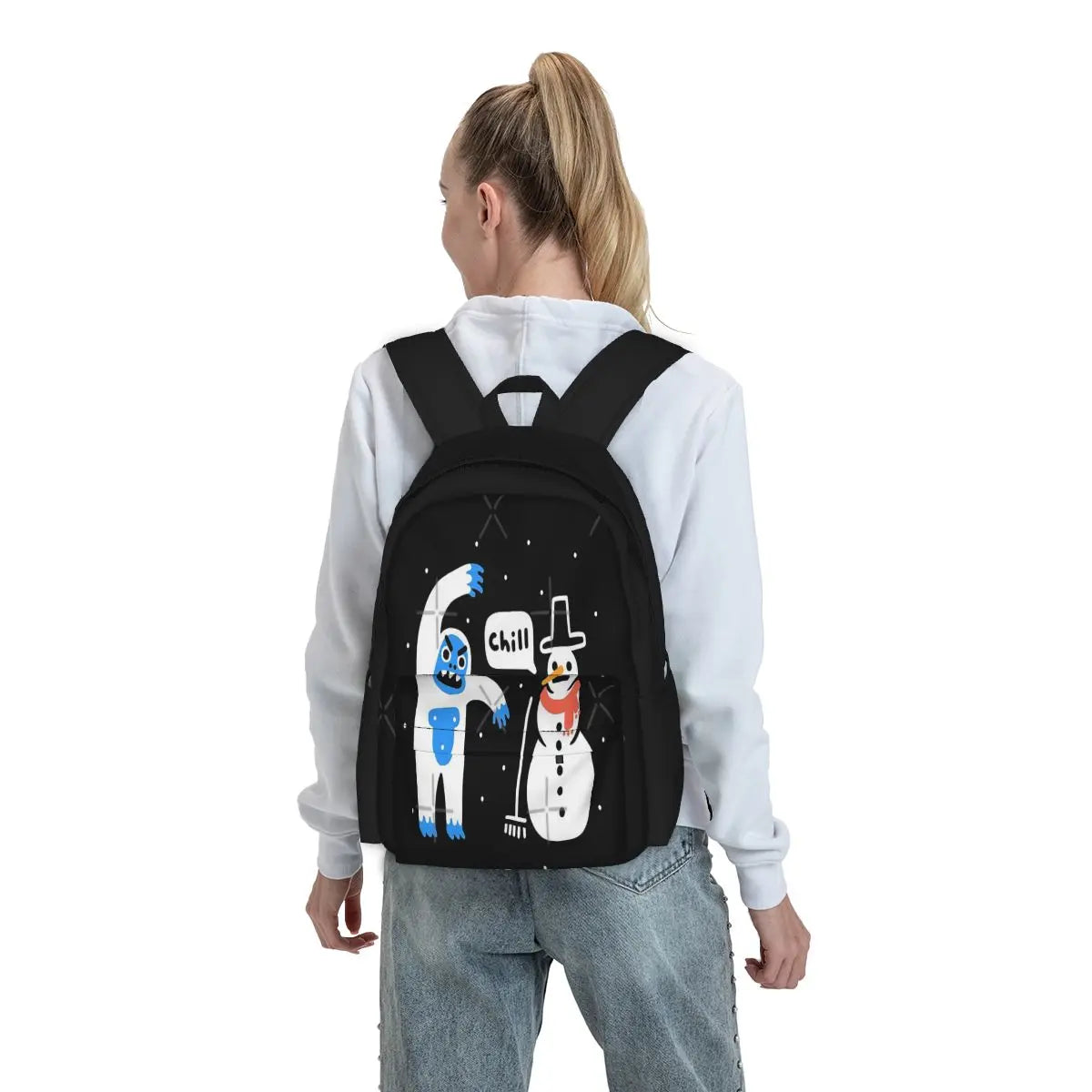 Snowman Bros Backpacks Men's Women's Bag Travel Backpack