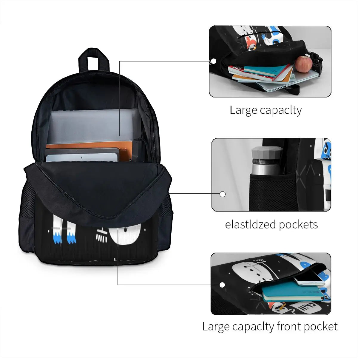 Snowman Bros Backpacks Men's Women's Bag Travel Backpack