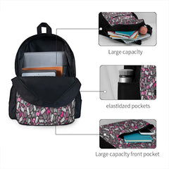So Many Books Backpacks Men's & Women's School Bags Zipper Close