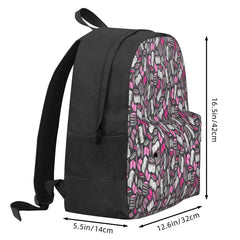 So Many Books Backpacks Men's & Women's School Bags Zipper Close