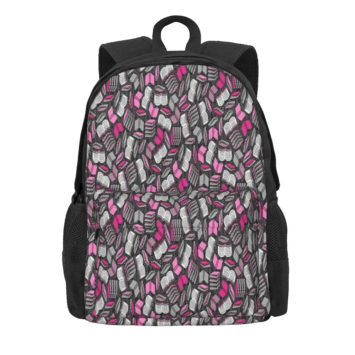 So Many Books Backpacks Men's & Women's School Bags Zipper Close