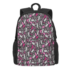 So Many Books Backpacks Men's & Women's School Bags Zipper Close
