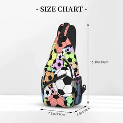 Soccer Balls Chest Bags Crossbody Sling Bag Travel Hiking Backpack