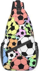 Soccer Balls Chest Bags Crossbody Sling Bag Travel Hiking Backpack
