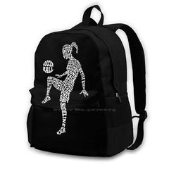 Soccer Player Kids Girls T-Shirt Teen College Student Backpack