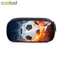 Soccerly Print Cosmetic Cases Pencil Bag Boys School Bags Kids Pencil Box