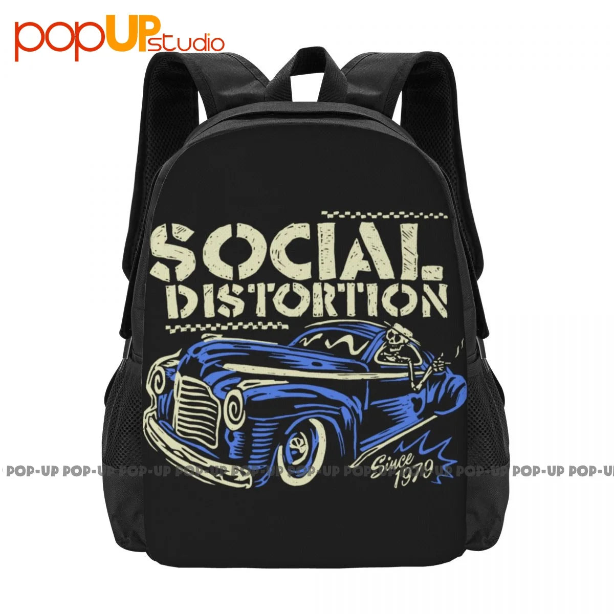 Social Distortion Ride Backpack Large Capacity Vintage Softback Gym Tote Bag