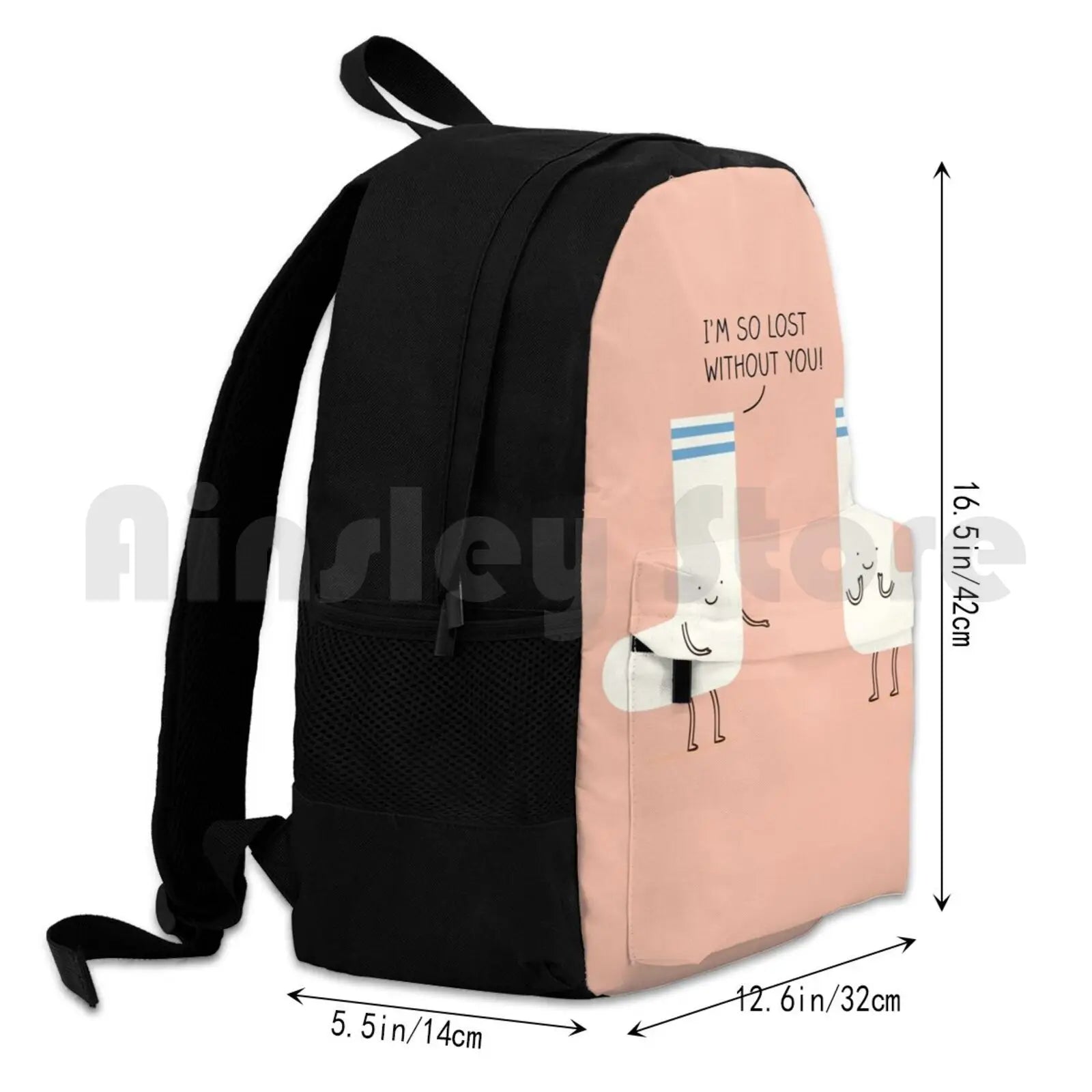 Socks Love Outdoor Hiking Backpack Riding Climbing Sports Bag