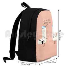 Socks Love Outdoor Hiking Backpack Riding Climbing Sports Bag