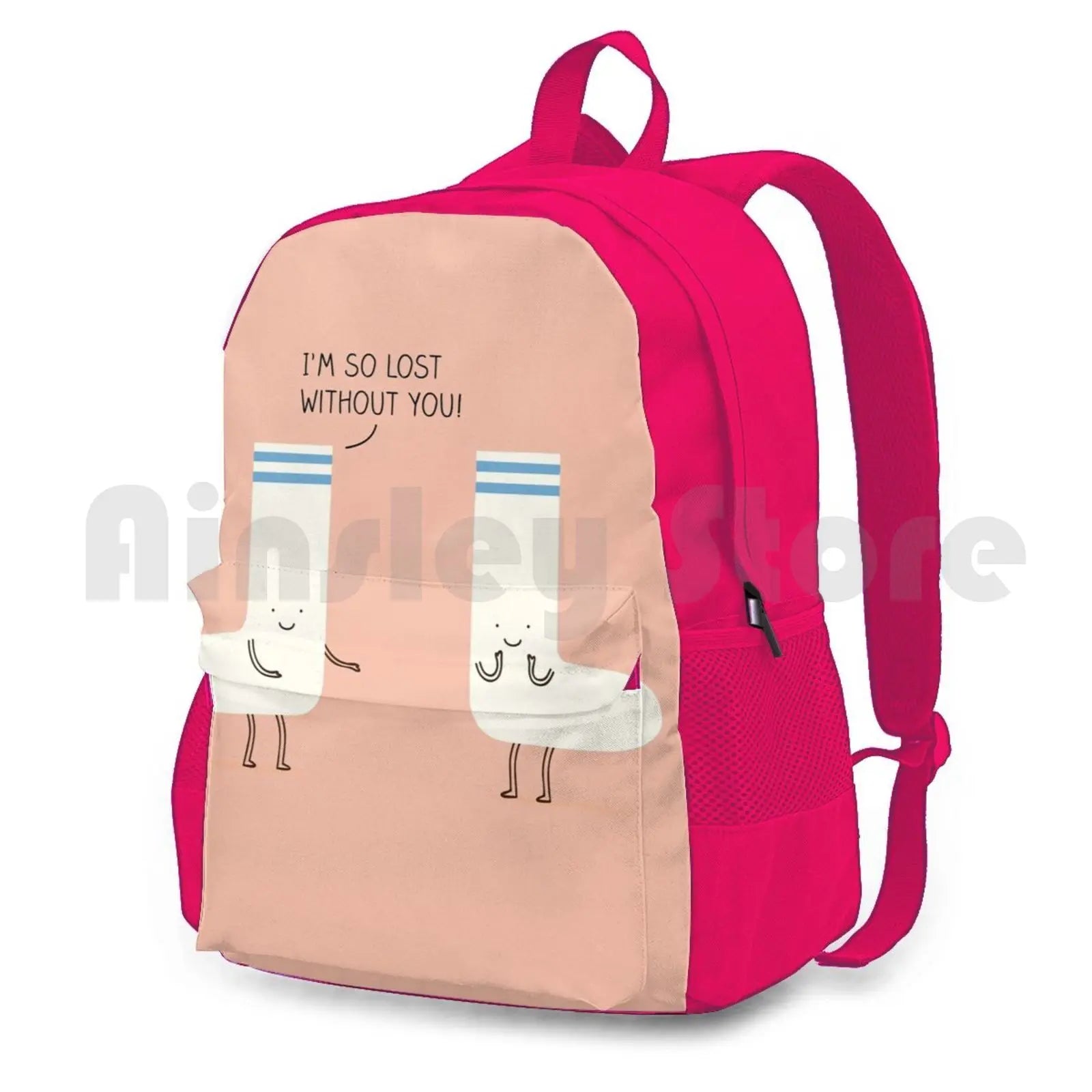 Socks Love Outdoor Hiking Backpack Riding Climbing Sports Bag
