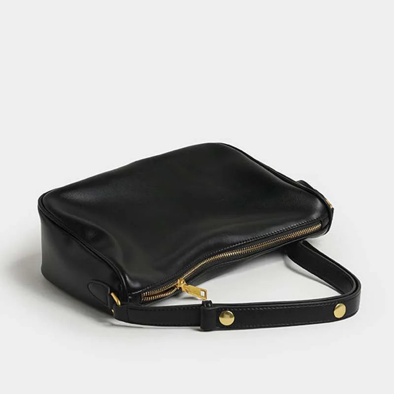 Vintage PU Leather Women Shoulder Bag Zipper Texture Cross Body