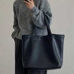 Soft PU Shoulder Bags Women Texture Underarm Totes Large Capacity