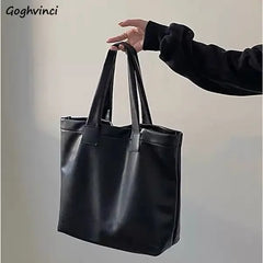 Soft PU Shoulder Bags Women Texture Underarm Totes Large Capacity
