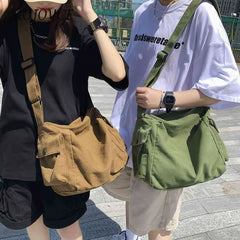 Fashionable Women's Canvas Shoulder Bag