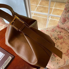 Soft Collapse Style Single Shoulder Bag 14inch Laptop Bag Big Bag Women's Sling