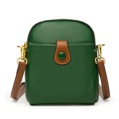 Soft Cow Leather Purses Women Phone Bag Button Crossbody Bags for Lady