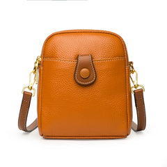 Soft Cow Leather Purses Women Phone Bag Button Crossbody Bags for Lady
