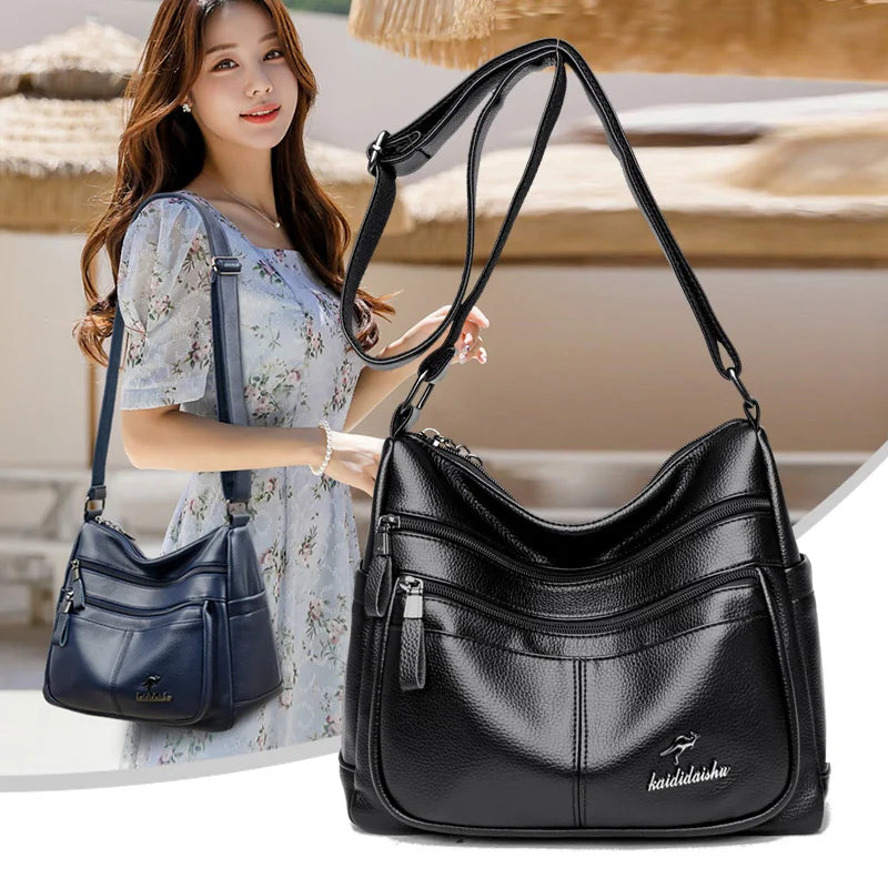Soft Leather Shoulder Bags Women Purses and Handbags High Ladies Crossbody Bag