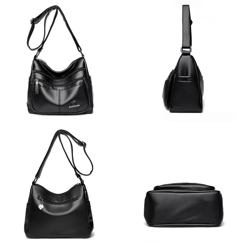 Soft Leather Shoulder Bags Women Purses and Handbags High Ladies Crossbody Bag