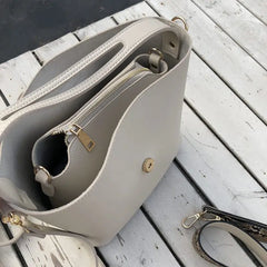 Soft Leather Bucket Bag Casual Messenger Bag Composite Bag Snake Pattern KL678