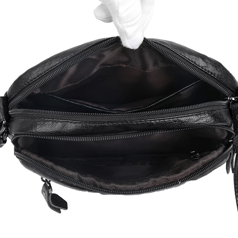 Small Soft Leather Crossbody Bag for Women Handbag