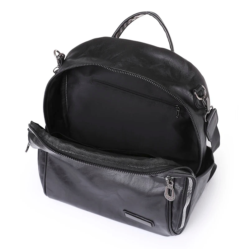 Soft Leather Female Bag Cowhide High Travel Girls Backpack Women Rucksack