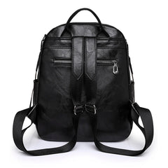 Soft Leather Female Bag Cowhide High Travel Girls Backpack Women