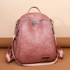 Soft Leather Female Bag Cowhide High Travel Girls Backpack Women