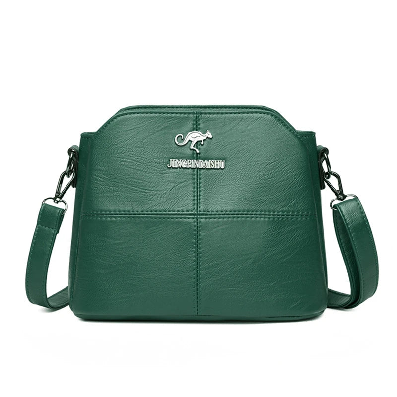 Soft Leather Middle-aged Mother Shoulder Bag All-match Casual Diagonal Bag