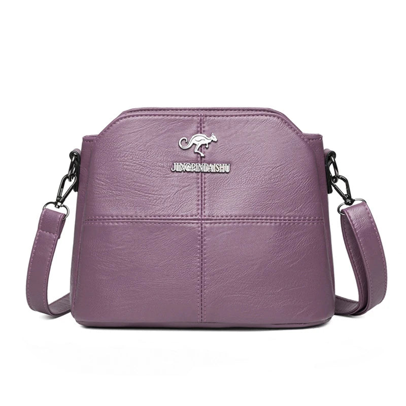 Soft Leather Middle-aged Mother Shoulder Bag All-match Casual Diagonal Bag