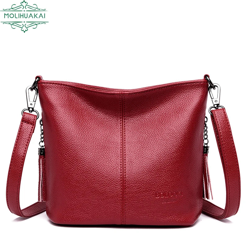 Soft Leather Hand Crossbody Bags for Women Casual Shoulder Bag Tote Bag