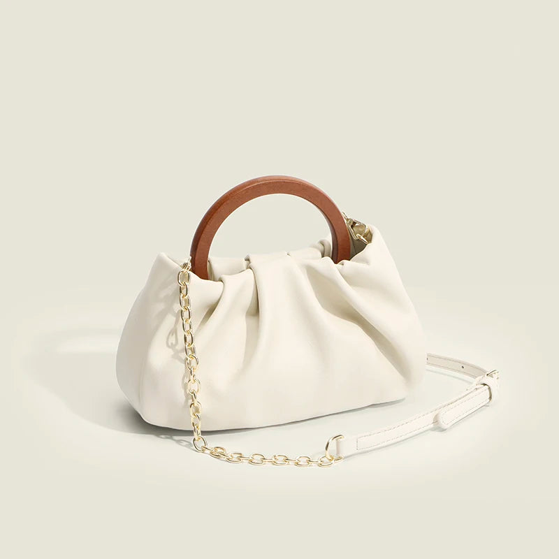Soft Leather Handbag Autumn Winter Shoulder Bag Mini Drape Bags Ladies Purse