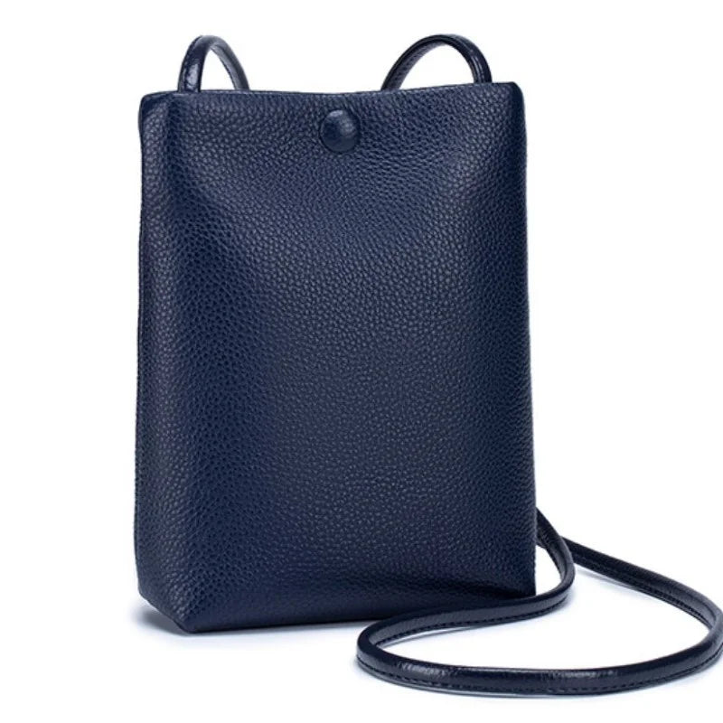 Soft Leather Mini Bucket Bag Small Handbags Women Bags For Cell Phone Shoulder B