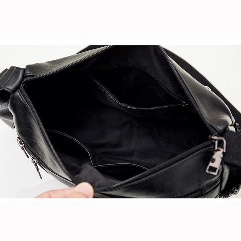 Fringe Leather Satchel Bag Women Small Crossbody Shoulder Totes