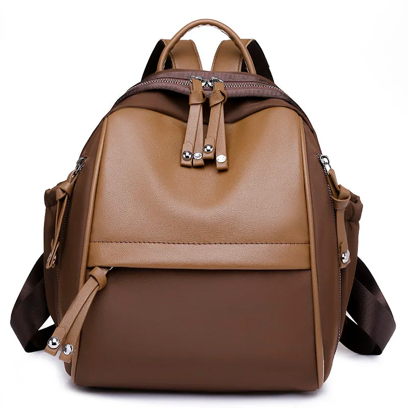 Soft Leather School Backpack for Women
