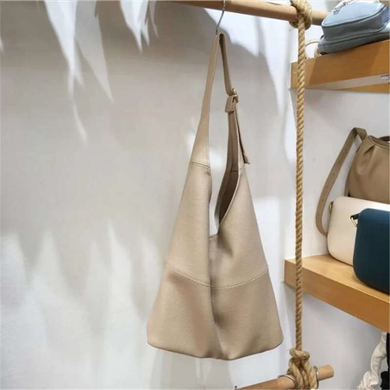 Soft Leather Shoulder Bag Women's Tote Bags Causal Female Shopper