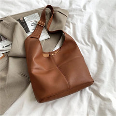 Soft Leather Shoulder Bag Women's Tote Bags Causal Female Shopper